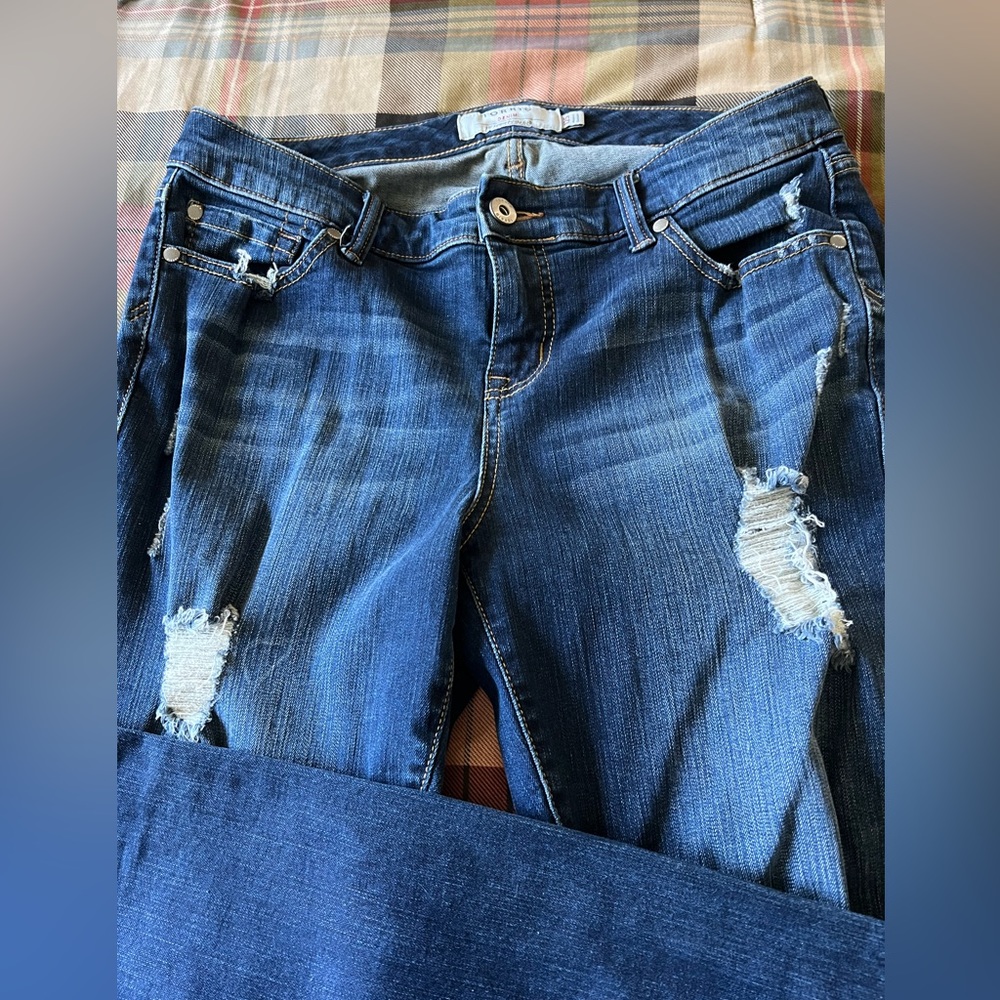 Distressed jeans